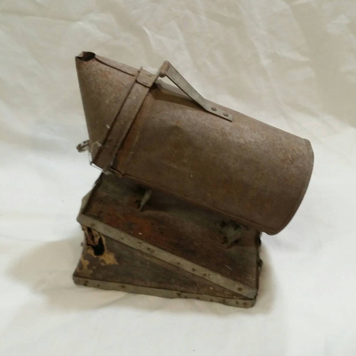antique beekeepers tin smoker