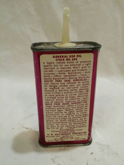 hollingshead general purpose antique oil can