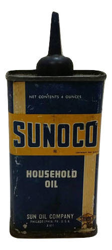 sunoco household antique oil can