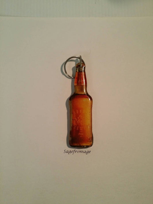 beer bottle key chain