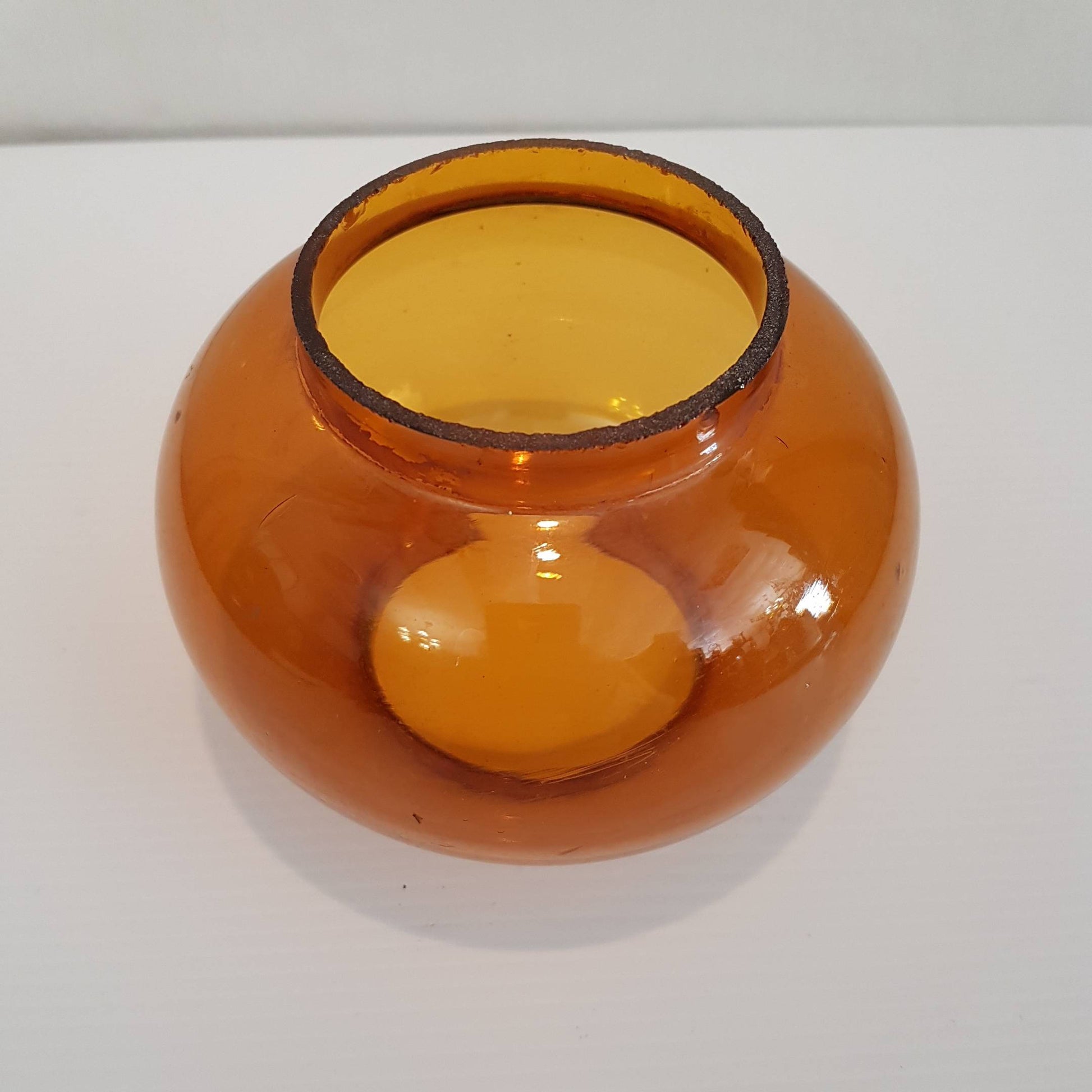 antique amber lantern globe