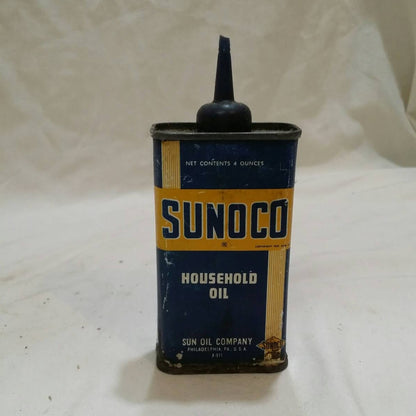 sunoco household antique oil can
