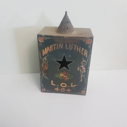 tin candle box masonic lodge martin luther loyal orange lodge