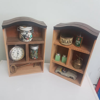 wooden wall cubby display unit - 2 avail
