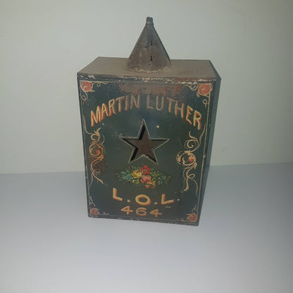 tin candle box masonic lodge martin luther loyal orange lodge