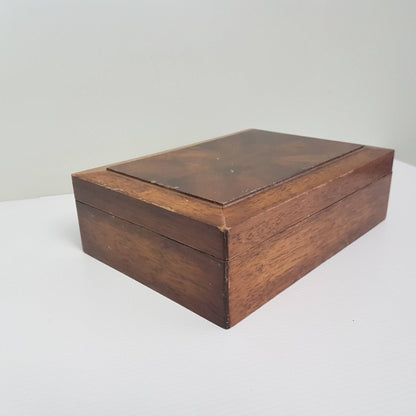 wooden jewelry box in lay marquetry jewelry box