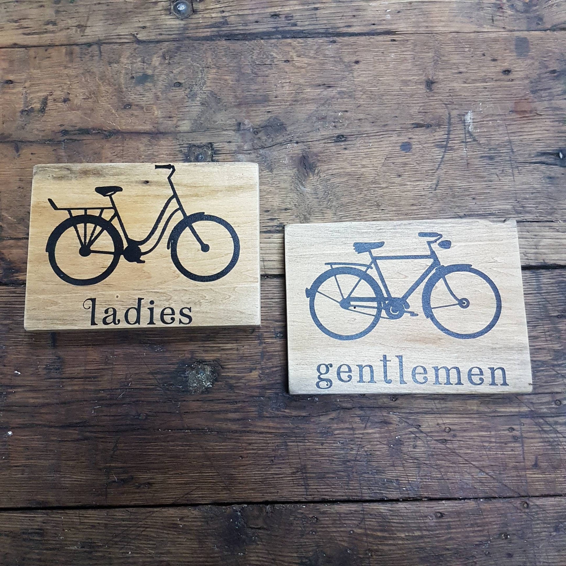 bathroom sign mens and womens restroom sign antique bicycle