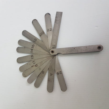 vintage kastar precision feeler gauge set of 13