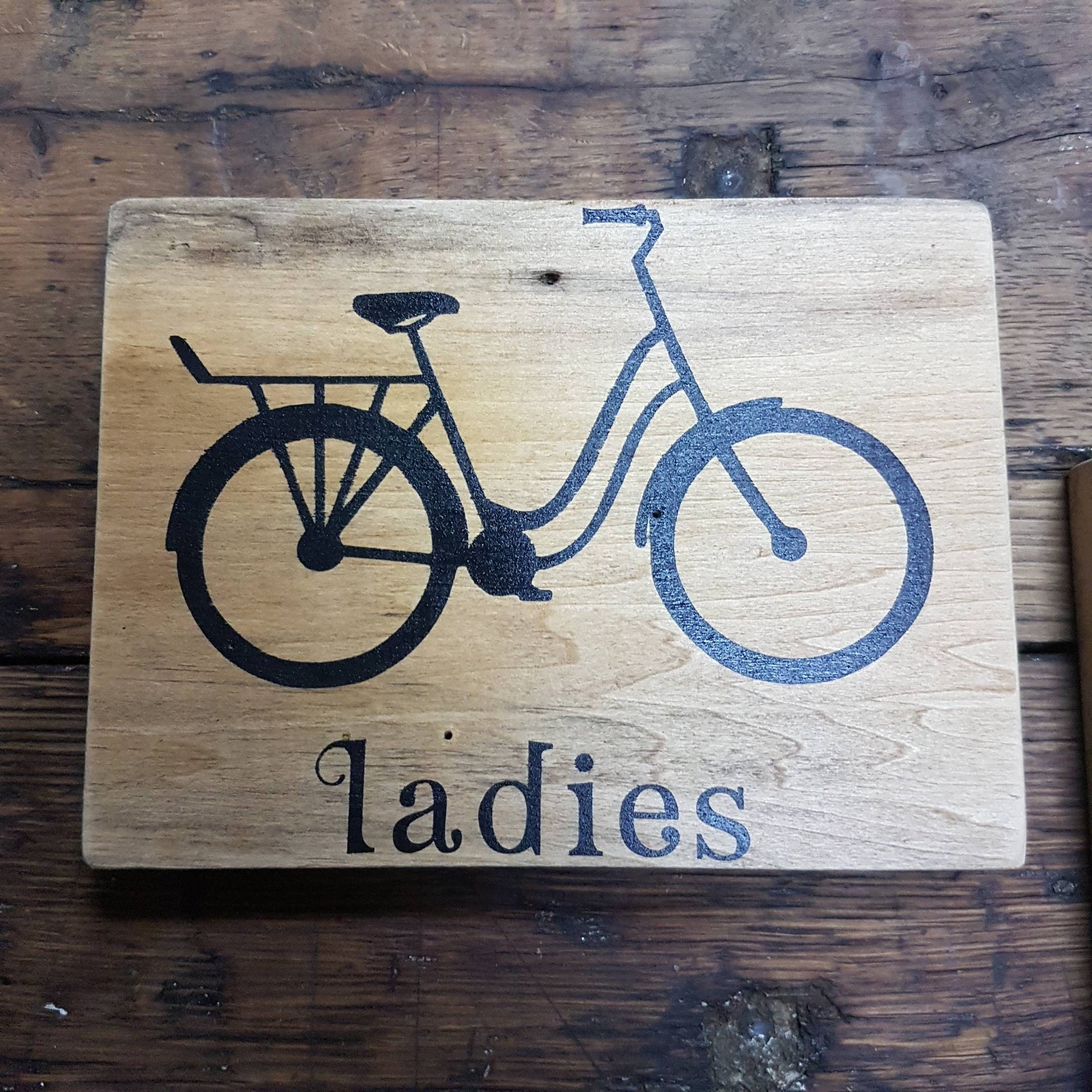 bathroom sign mens and womens restroom sign antique bicycle