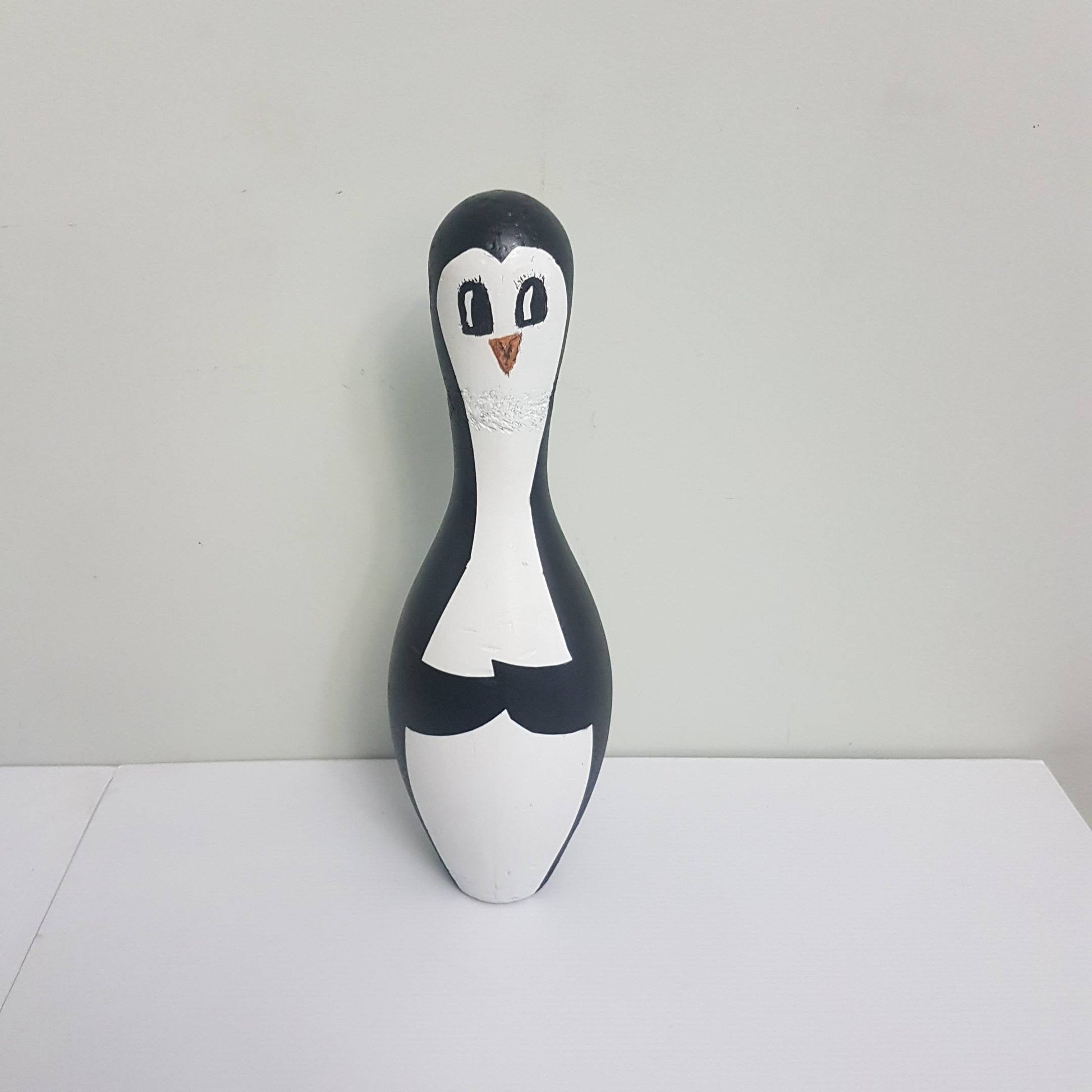 vintage bowling pin penguin