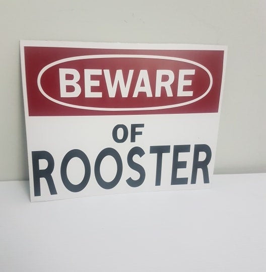 warning quackheads duck sign farm sign