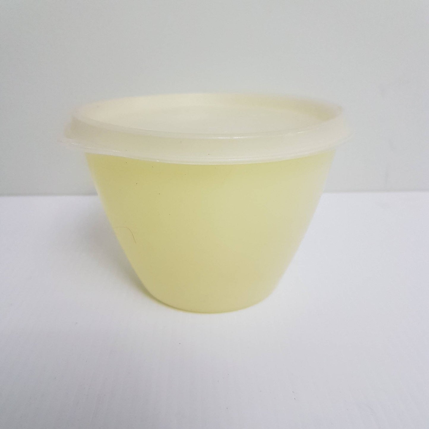 tupperware vintage yellow container