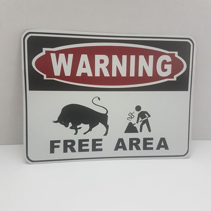 warning property protected by ninja chickens
