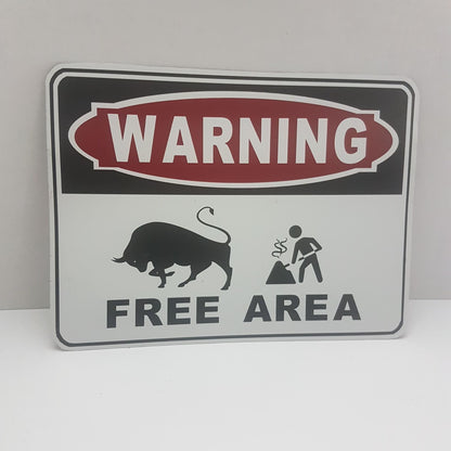 warning nude beach  funny sign