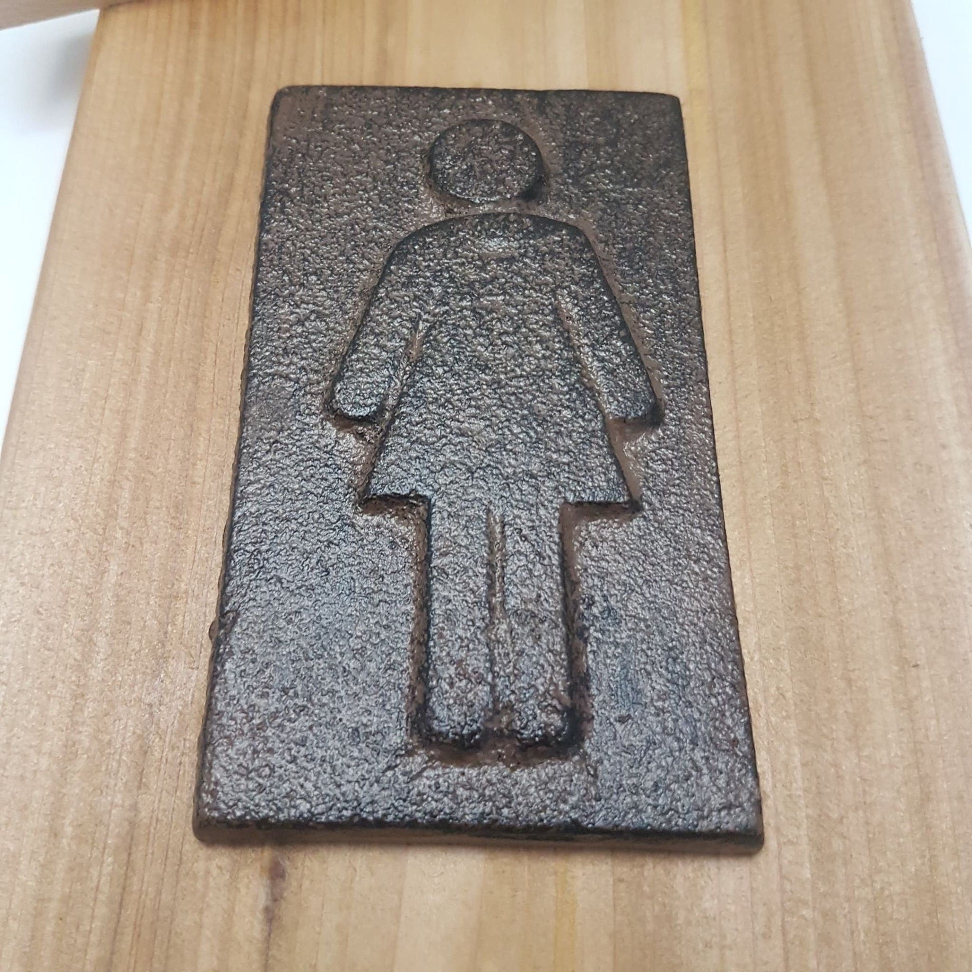 bathroom signs mens womens cast iron cedar