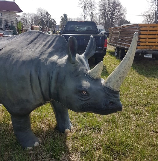 life sized rhino rhinoceros land mark statue