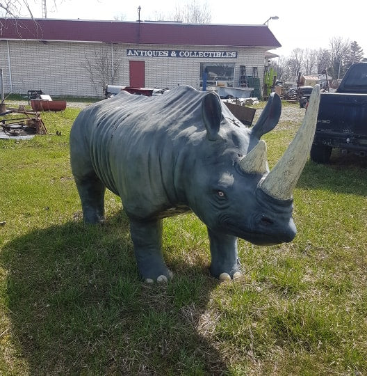 life sized rhino rhinoceros land mark statue