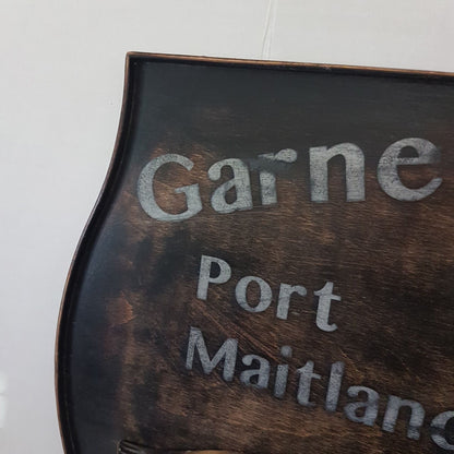wooden framed decoy maker sign