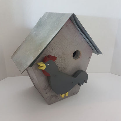 birdhouse reclaimed folk art barn tin