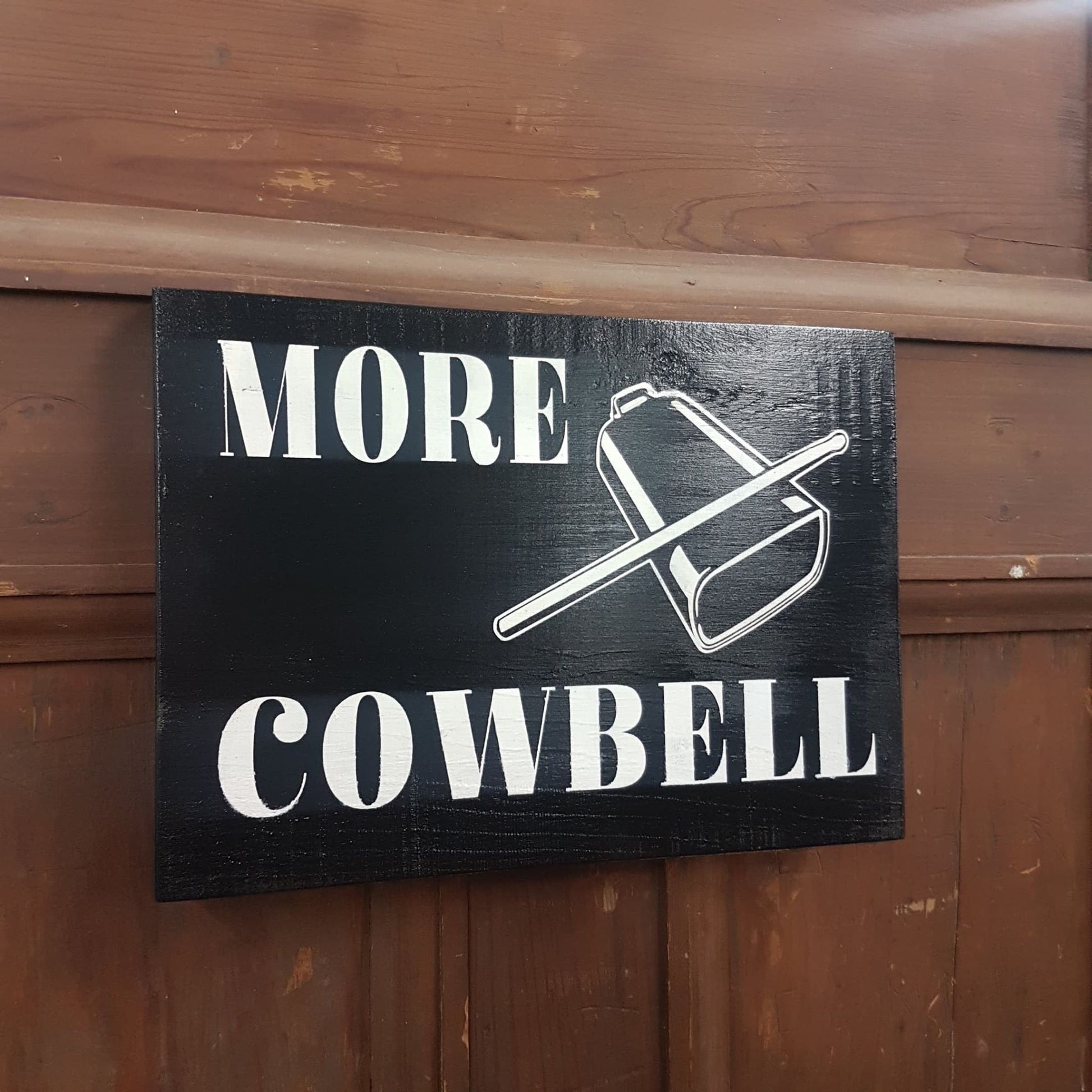 sign needs more cowbell handmade will ferrell snl