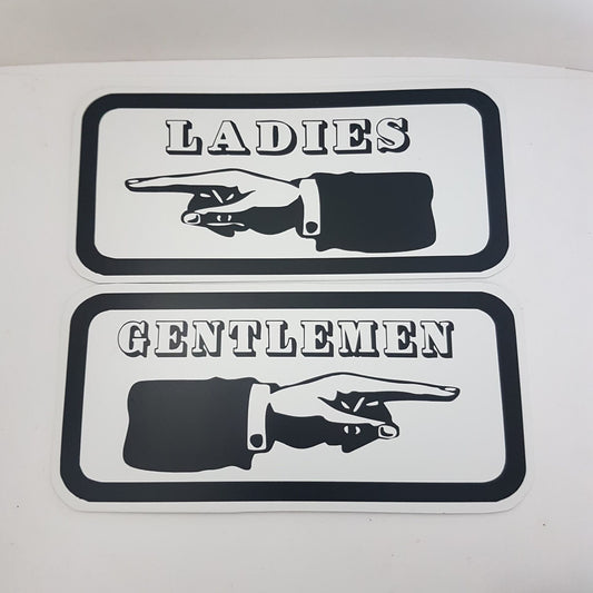 bathroom signs ladies and gentlemen