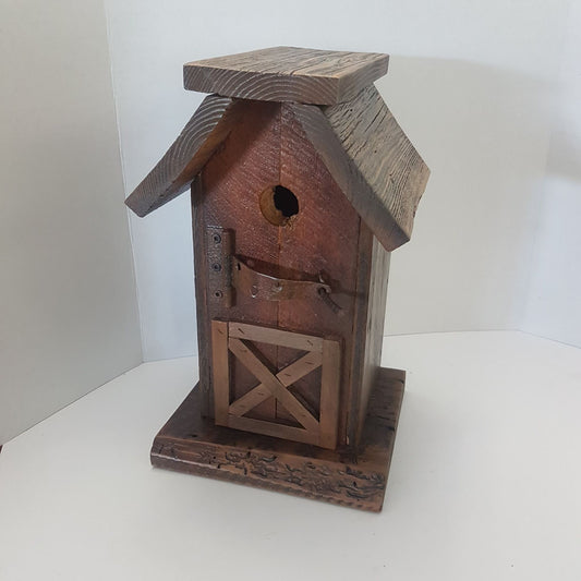 rustic barn bird house hand built