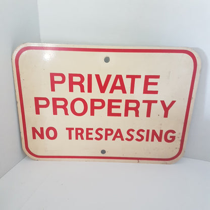 retro private property signs