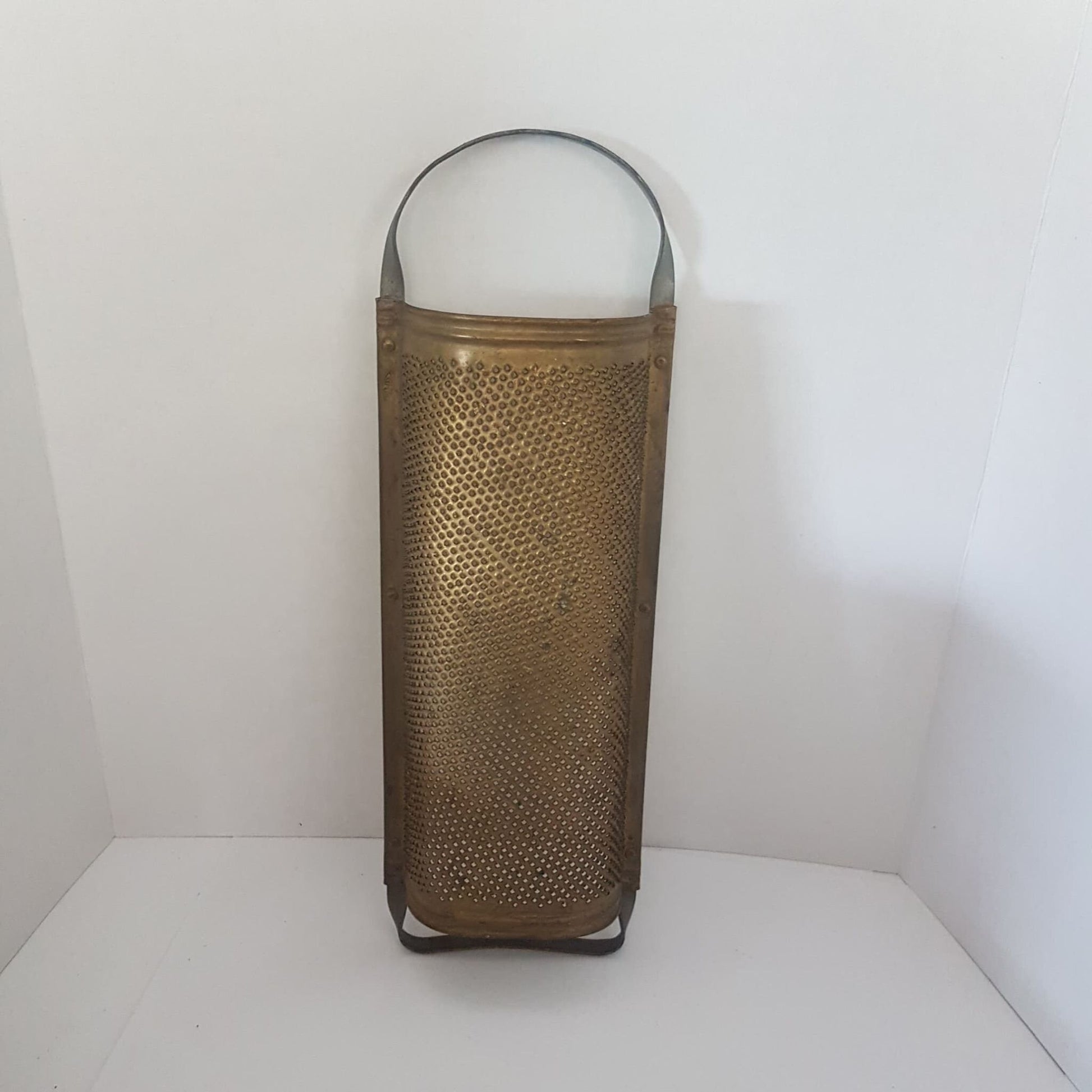 antique brass restaurant grater grm