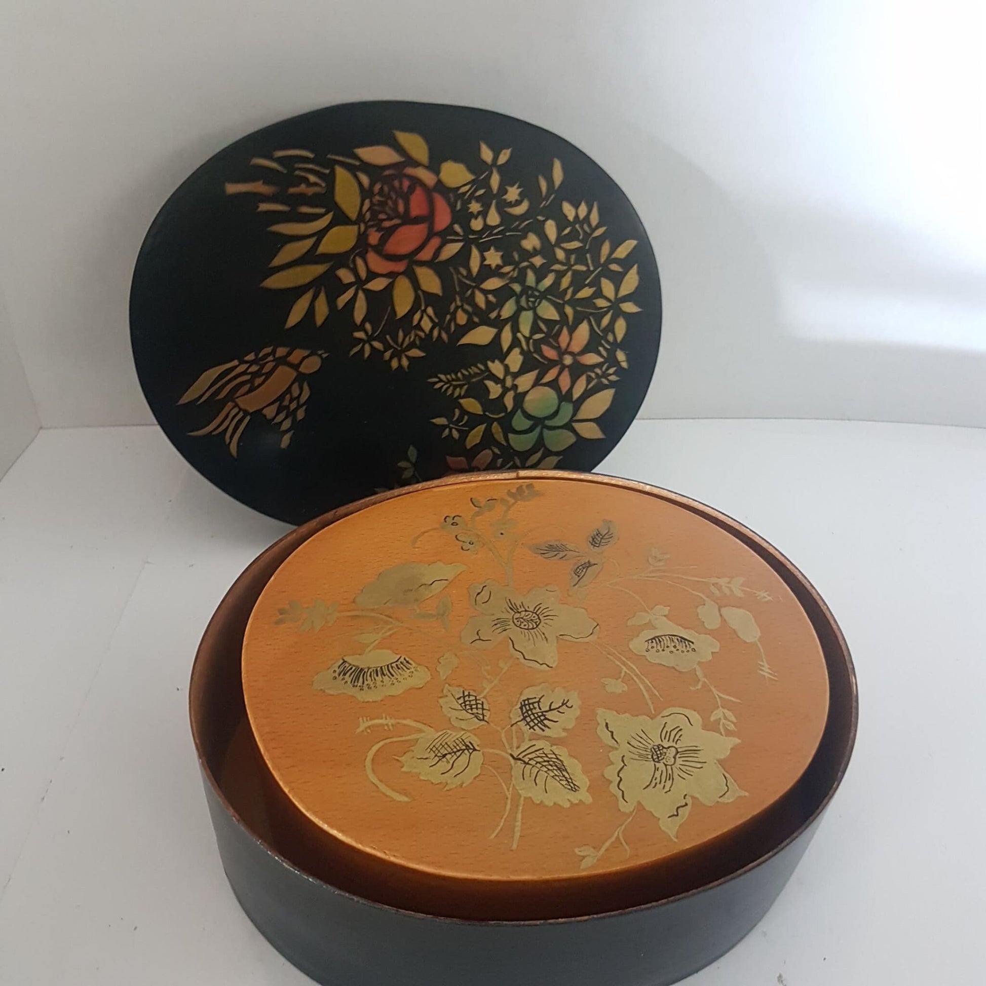beautiful hand stenciled wooden nesting boxes boudoir