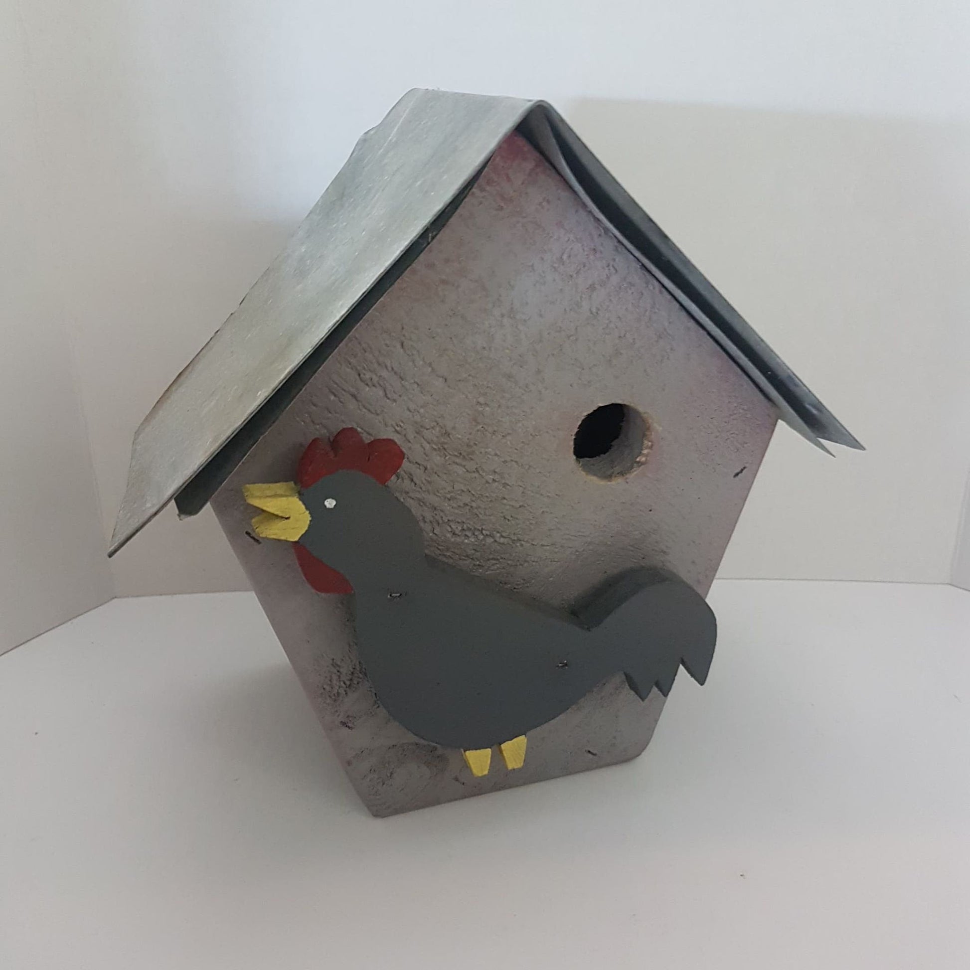 birdhouse reclaimed folk art barn tin