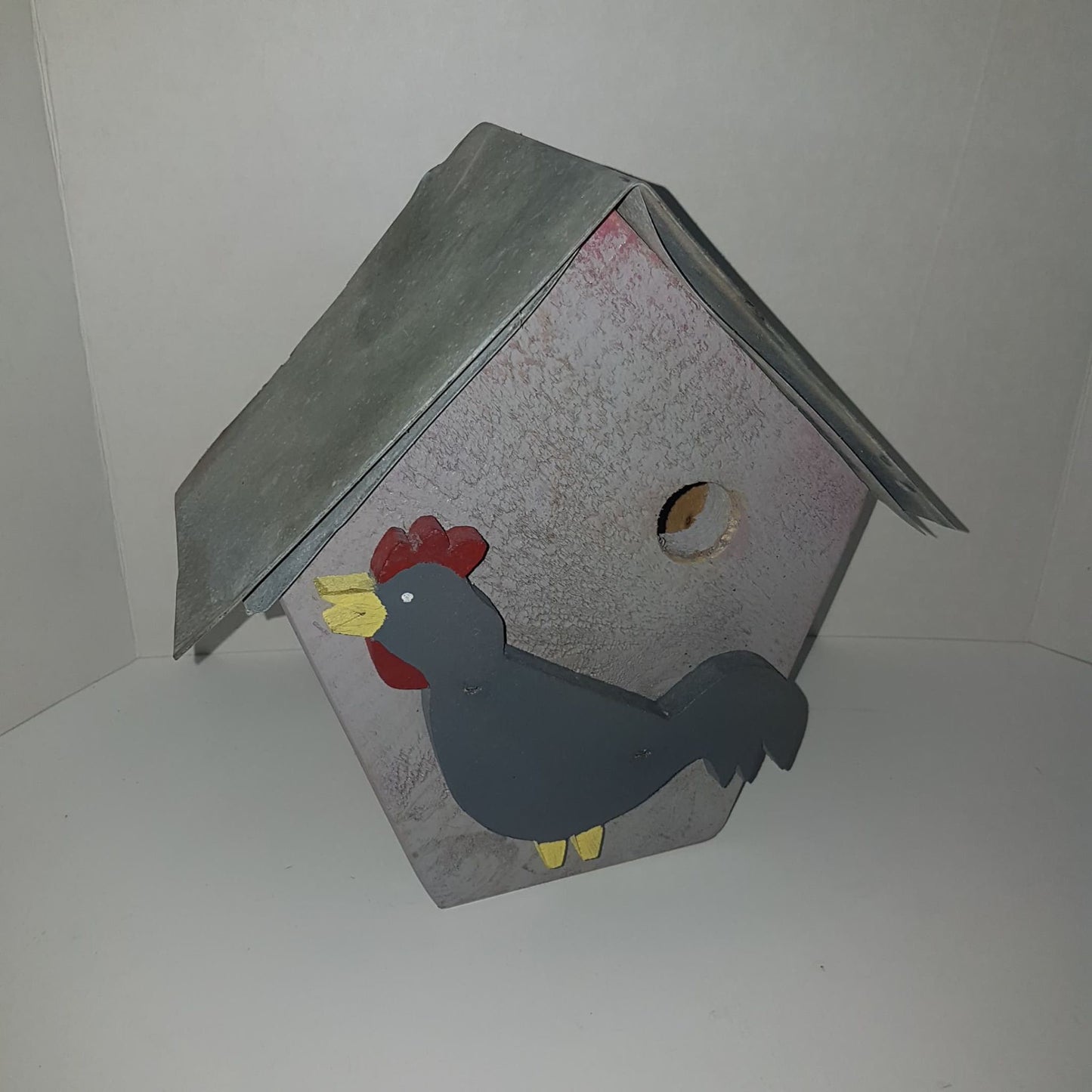 birdhouse reclaimed folk art barn tin