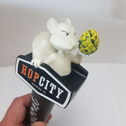 hop city barking squirrel beer tap handle