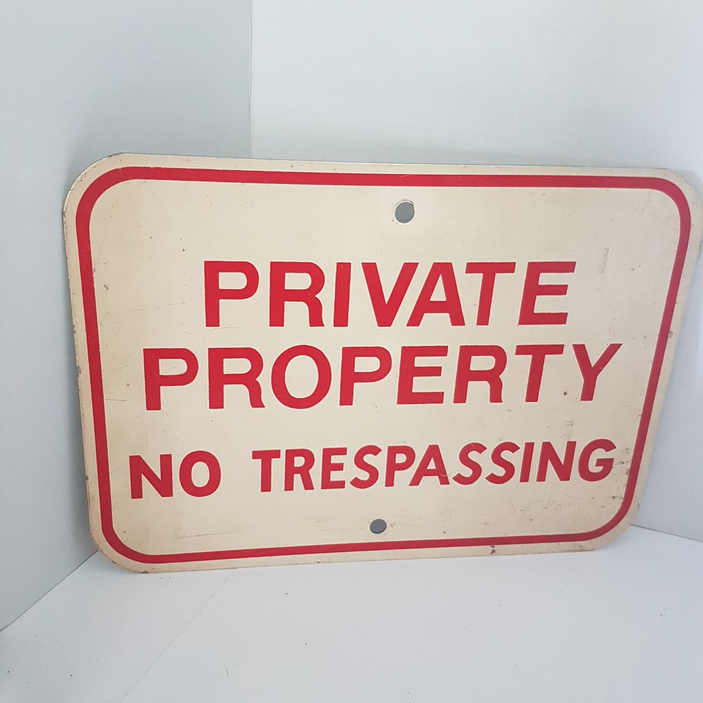 retro private property signs