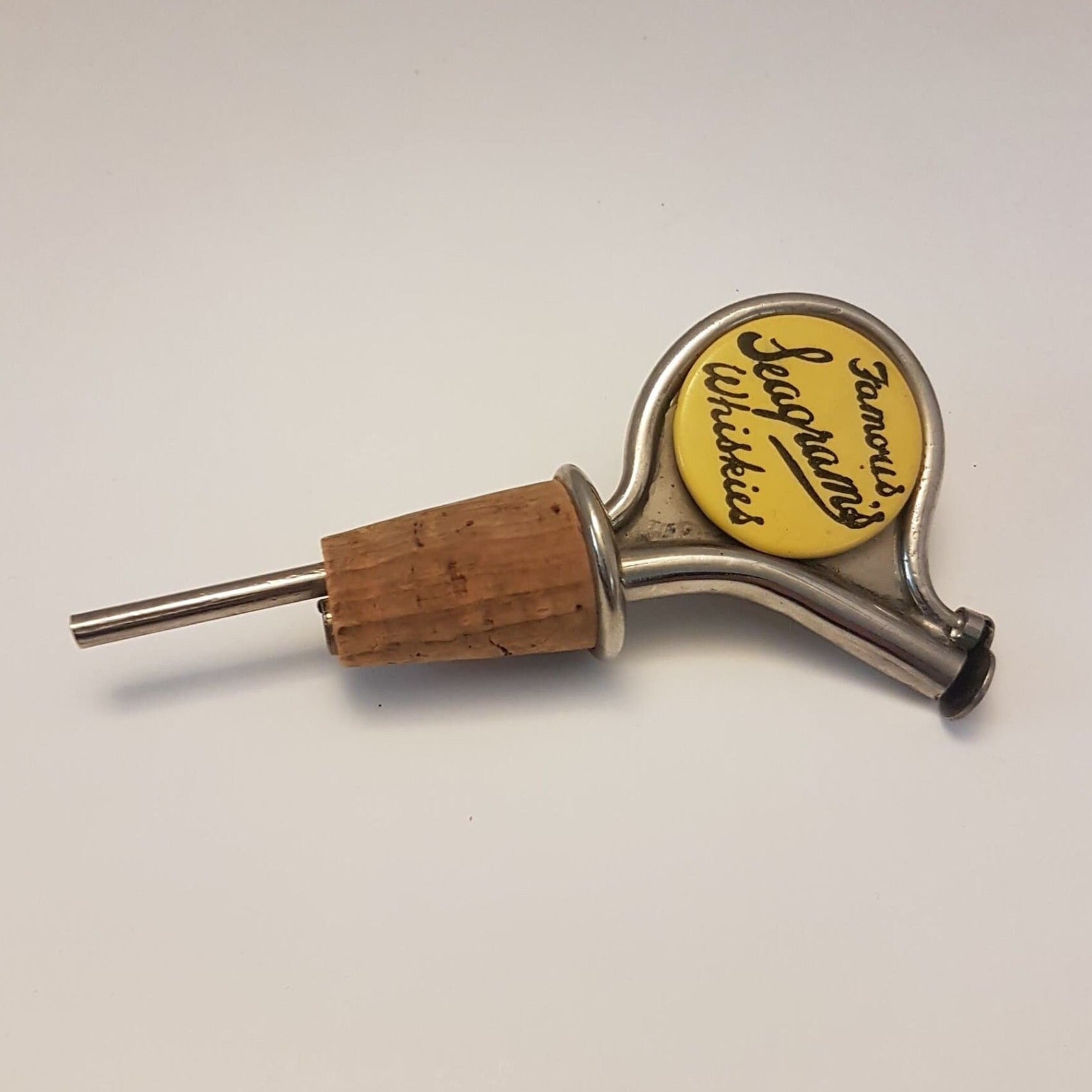 famous seagrams's whiskies bottle pourer antique