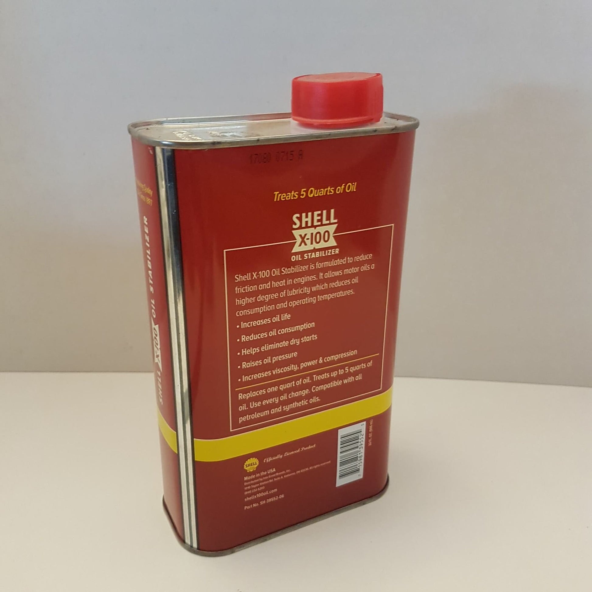 shell x-100 oil stabilizer advertising tin oil can