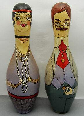 used bowling pin art canvas