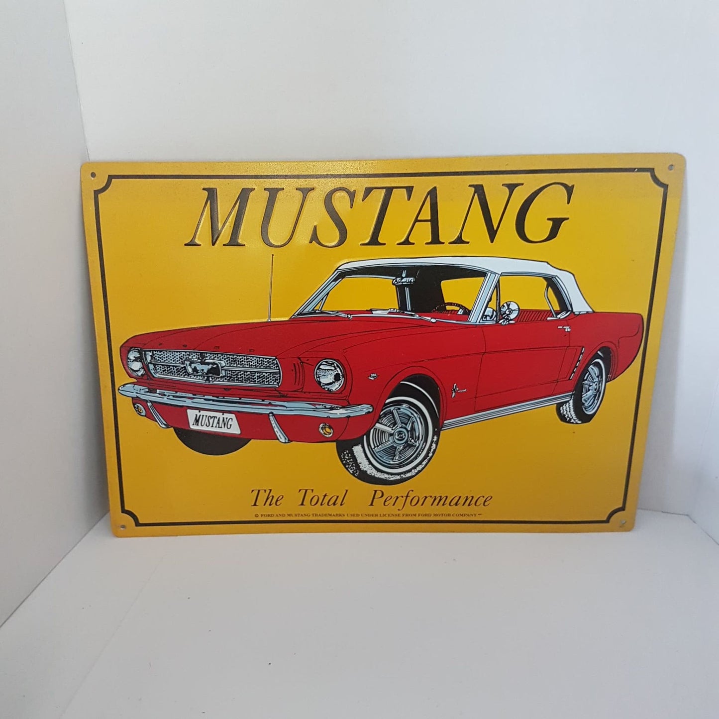vintage tin car sign ford mustang