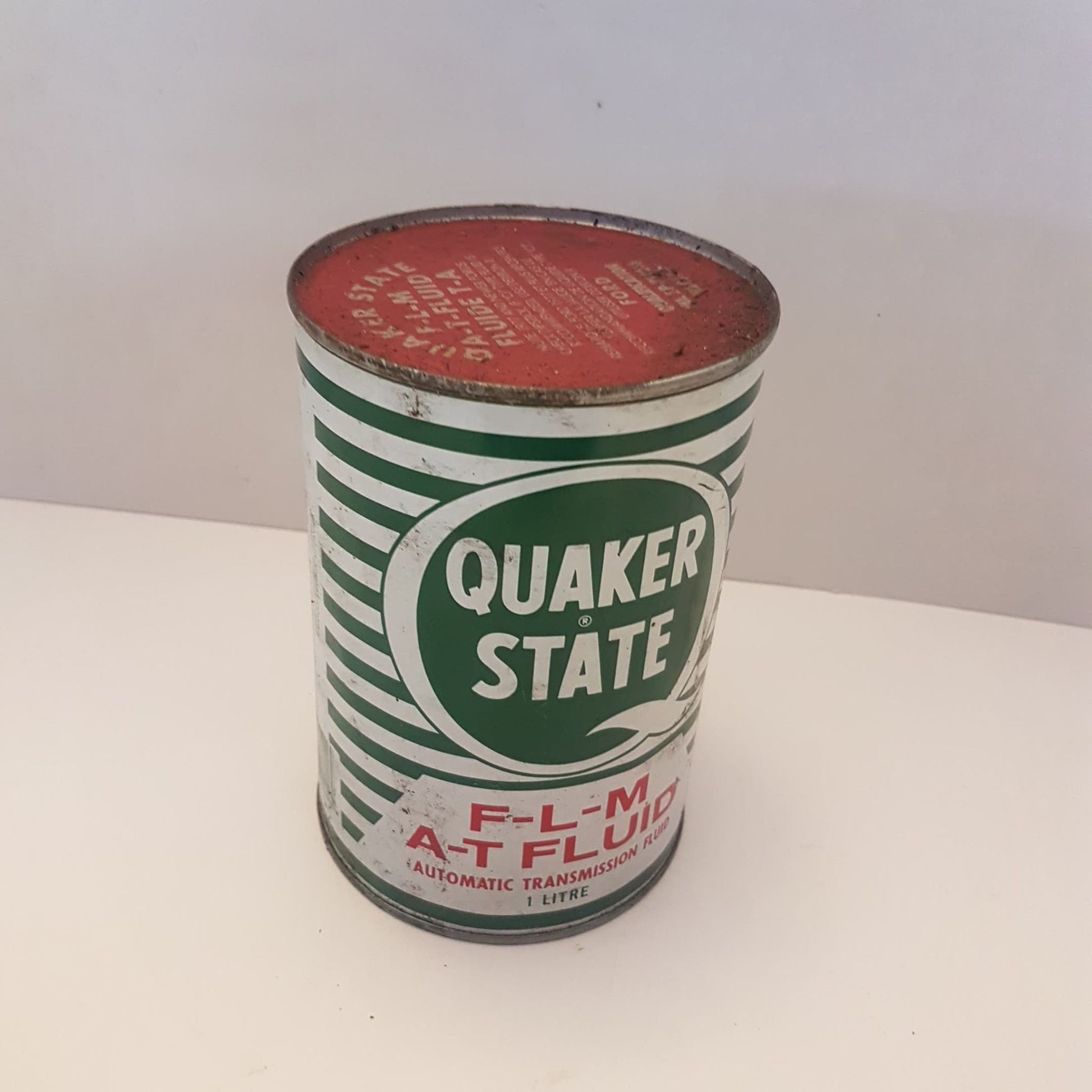 quaker state f-l-m transmission fluid oil can
