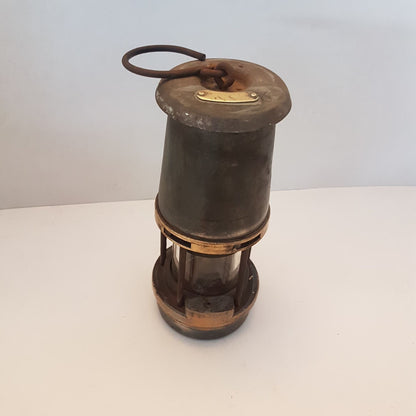 antique miners lantern wm maurice the wolf safety lamp co