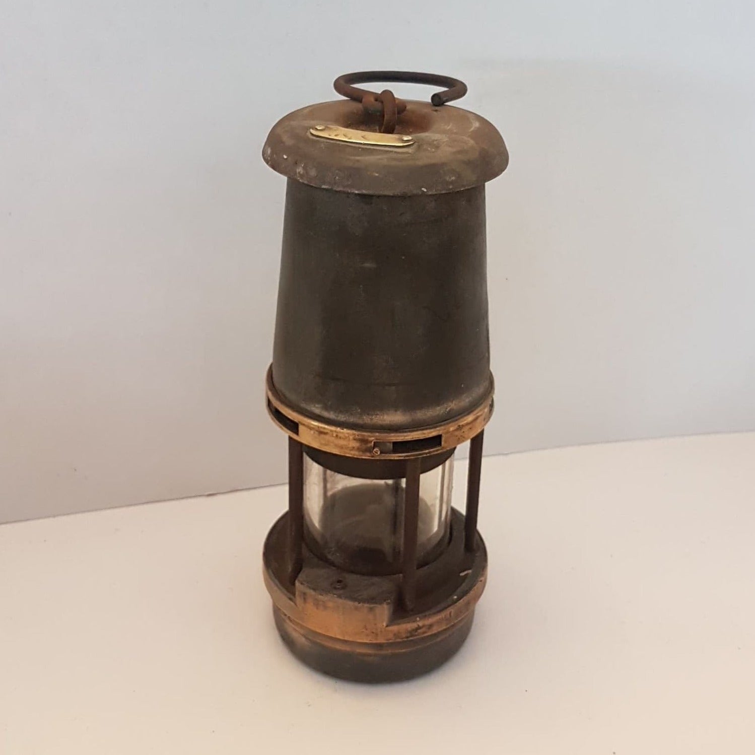 antique miners lantern wm maurice the wolf safety lamp co
