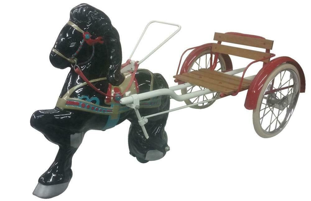 mobo tin toy horse and cart pedal car