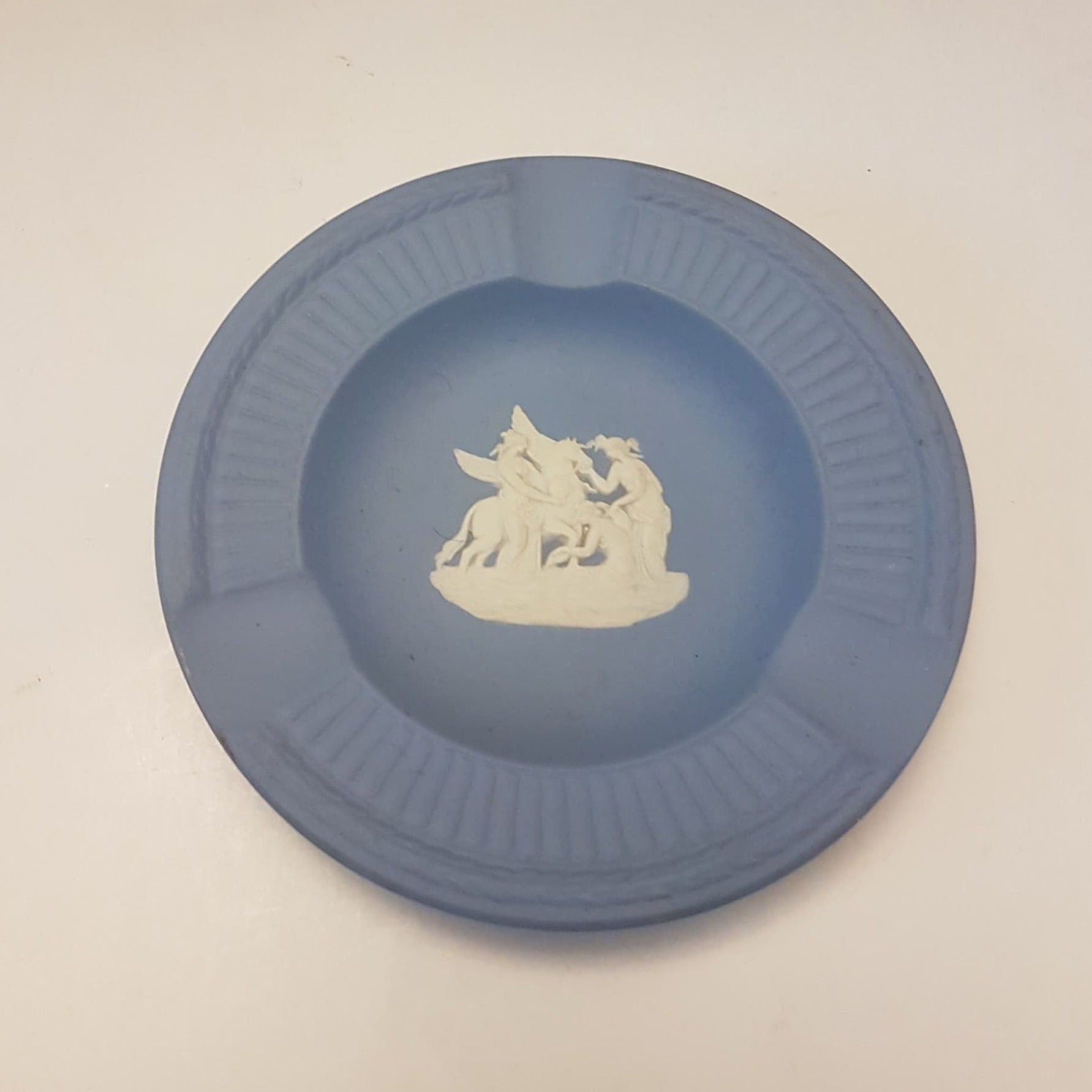 wedgwood blue jasperware ashtray muses watering pegasus