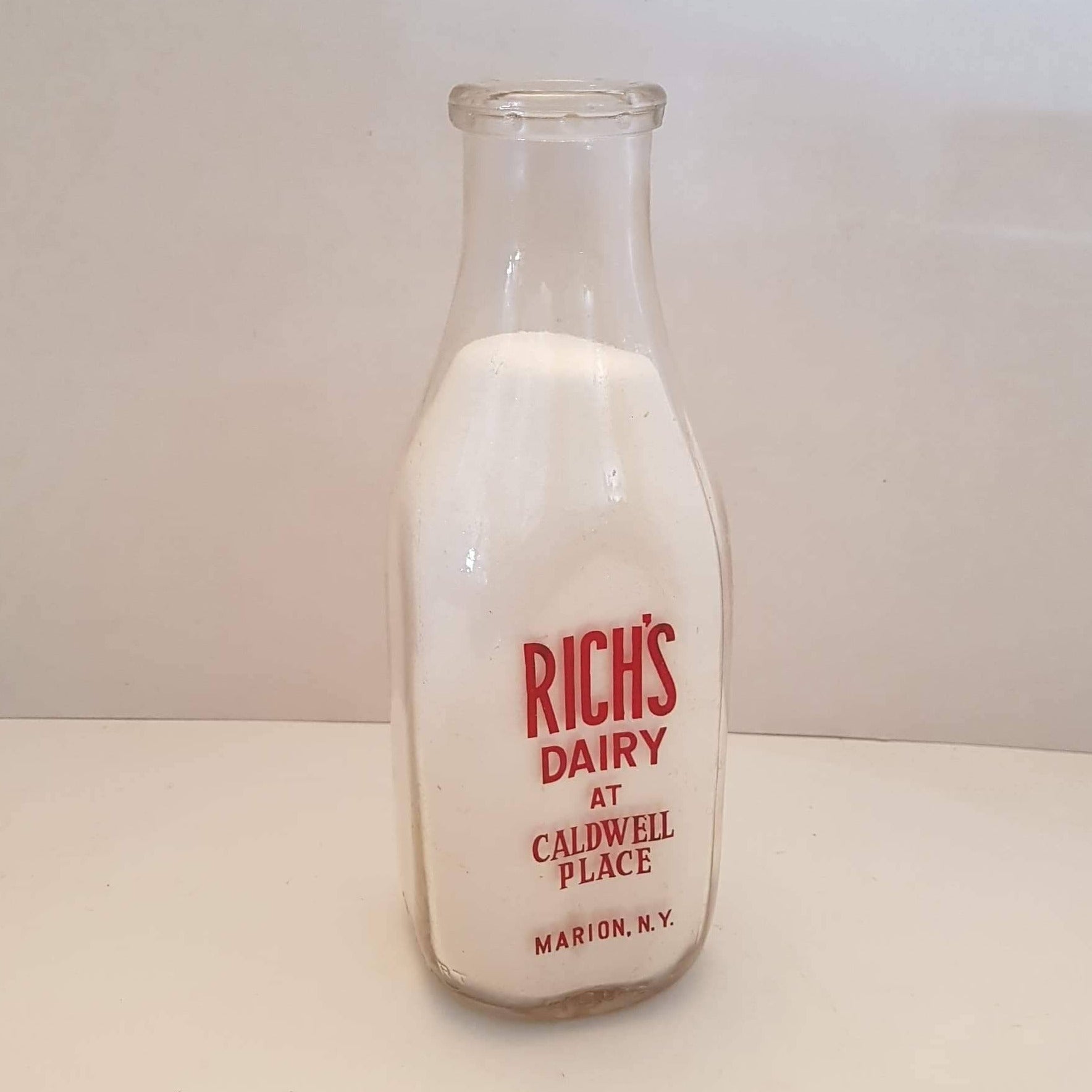 vintage glass milk bottle