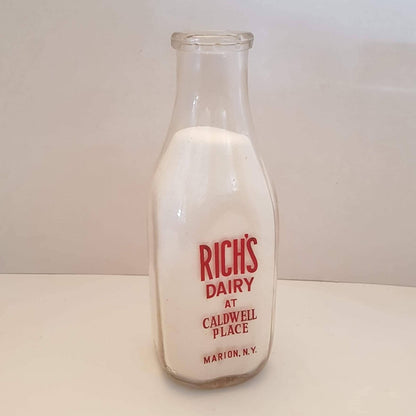 vintage glass milk bottle