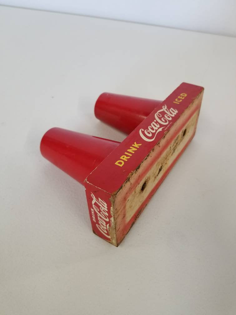 vintage 1950s coca-cola advertising cup holder