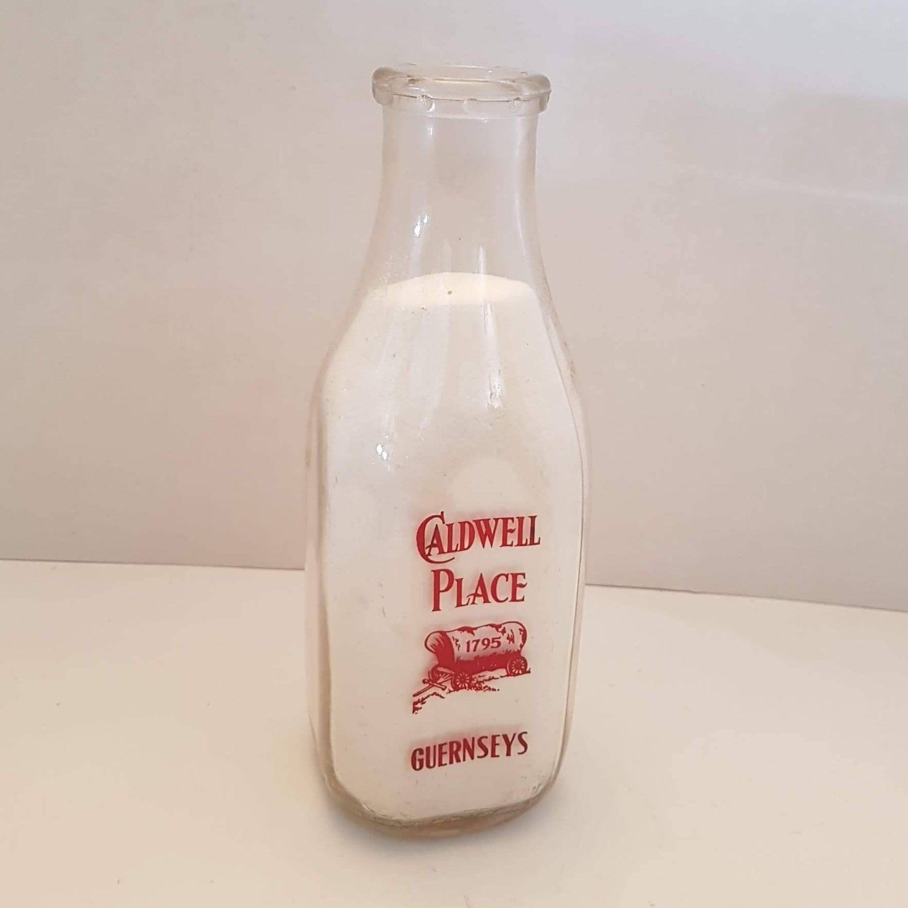 vintage glass milk bottle