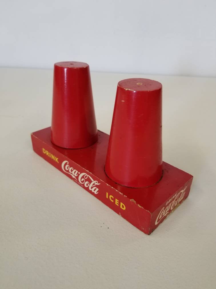 vintage 1950s coca-cola advertising cup holder