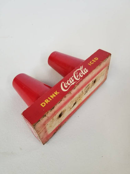 vintage 1950s coca-cola advertising cup holder