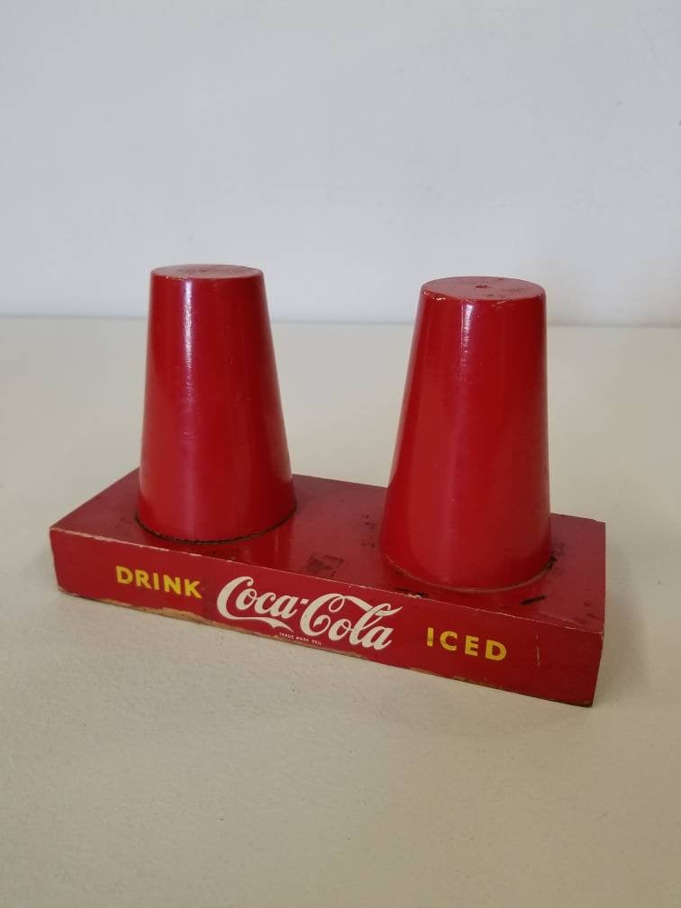vintage 1950s coca-cola advertising cup holder
