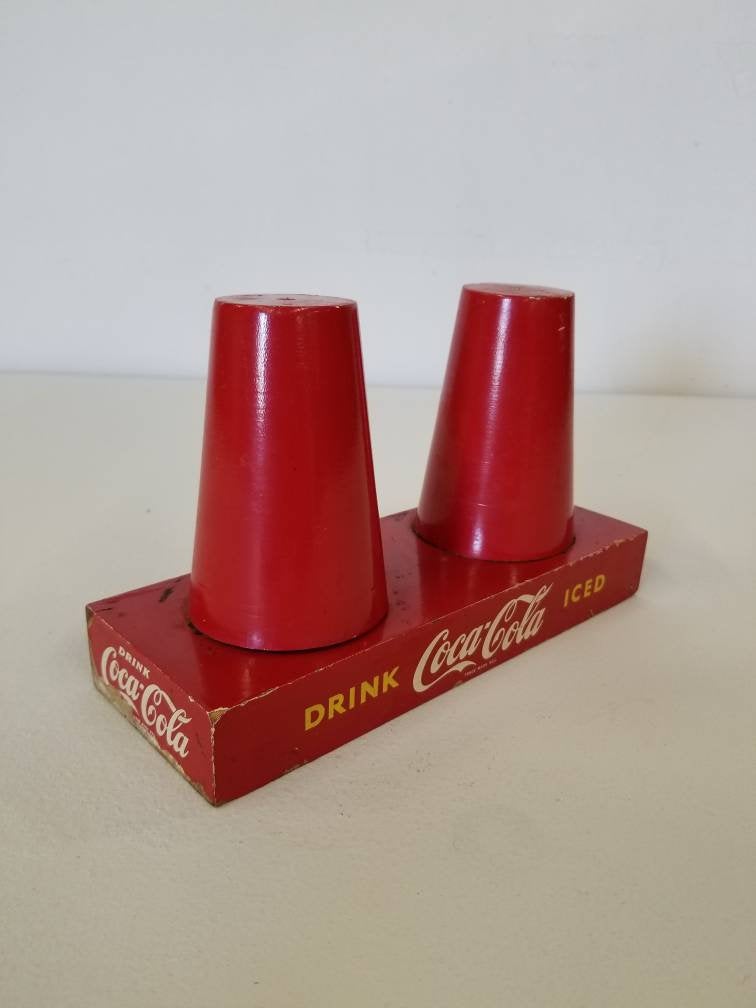 vintage 1950s coca-cola advertising cup holder
